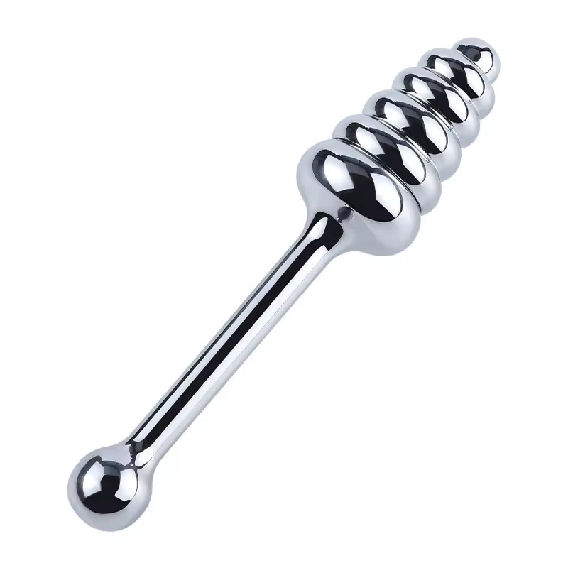 Ribbed anal plug with long handle
Material: Aluminium alloy... MT - Ribbed Butt Plug w Handle photo-4