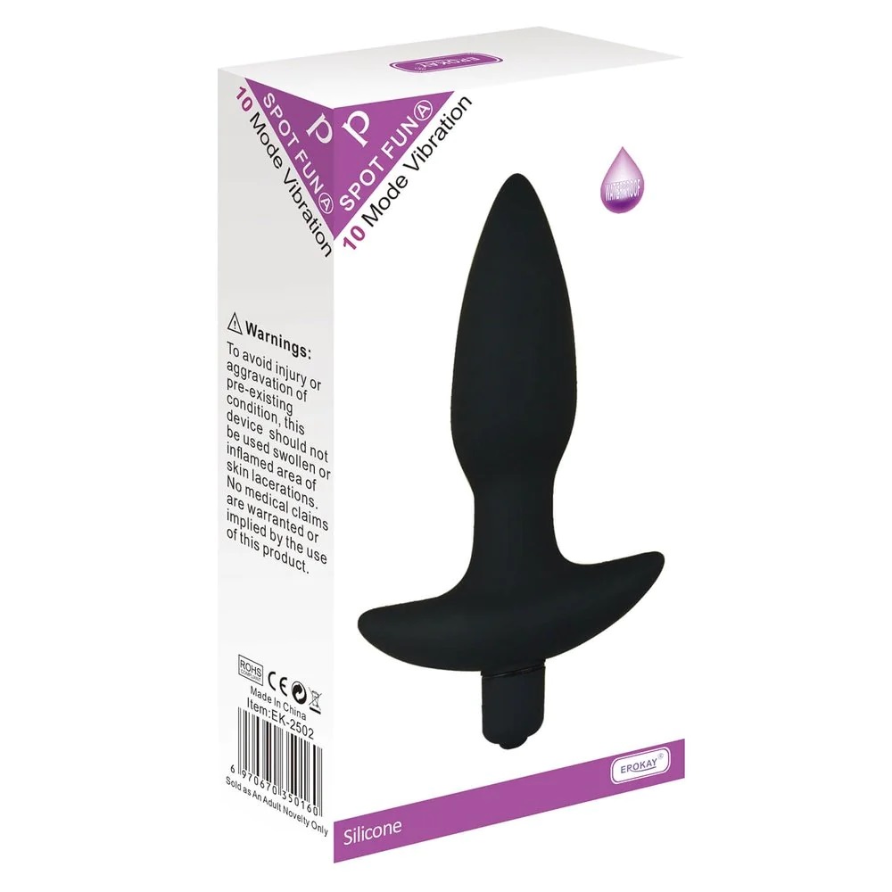 This silicone P-spot massager with 10 mode vibrations. It st... Erokay - P-Spot Fun A Vibe - Black photo-2