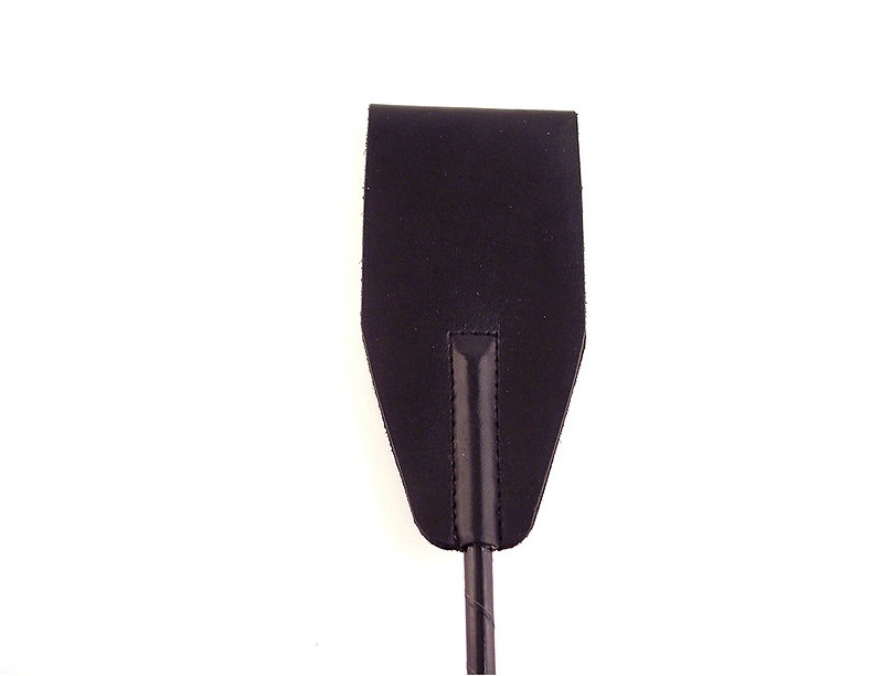 This robust riding crop features a sturdy and flexible shaft... Rouge - Leather Riding Crop - Black photo-2