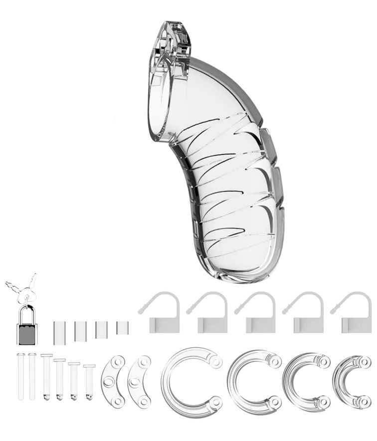 ManCage Chastity Cages are manufactured from high-grade poly... ManCage - Chastity Cage #4 - Clear photo-2