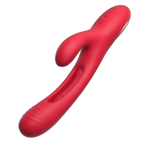 The main shaft of the rabbit vibrated has a hollow design, p... Honey Play Box - Bora Rabbit Tapping Vibrator - Red photo-4