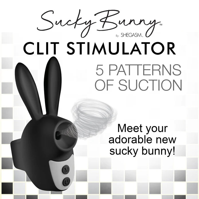 This Sucky Bunny Clit Stimulator is the cutest addition to y... Inmi - Shegasm Sucky Bunny Clit Stimulator - Black photo-2
