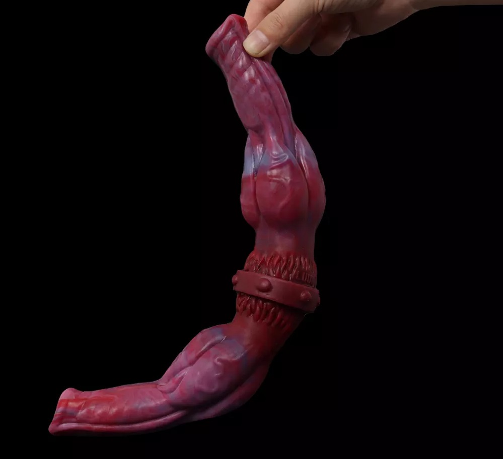 Double-headed dog-like penis, focusing on the strong muscula... FAAK - Dog Double Dildo - Magic Dragon photo-7