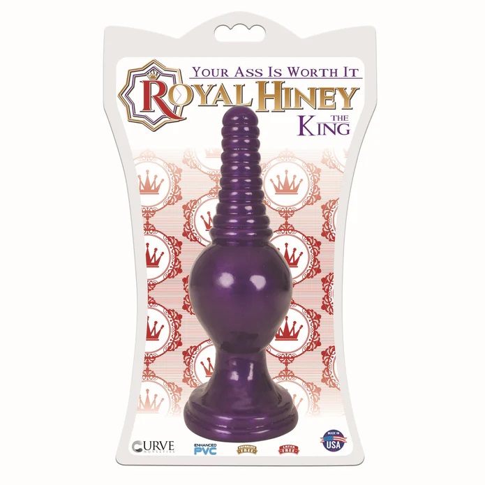 Give your anus the royal treatment with a uniquely shaped bu... Royal Hiney - King Anal Plug - Purple photo-2