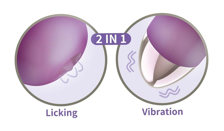 Clit-Tastic Intense Dual Massager is a groundbreaking pleasu... Nasstoys - Intense Licking Dual Massager - Lavender photo-3