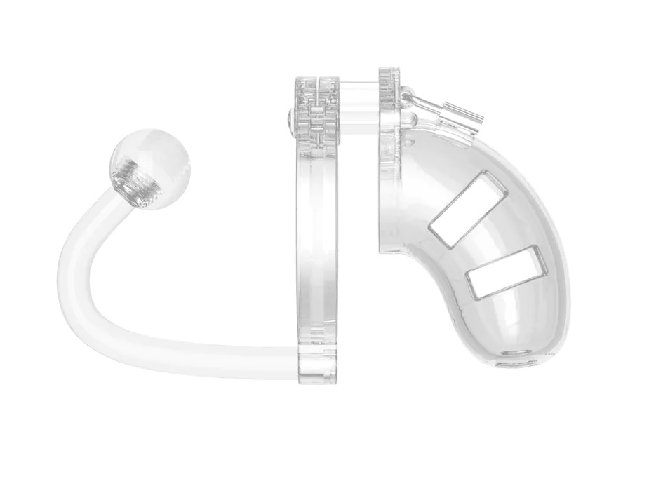 ManCage with butt plug take your bdsm-play to the next level... ManCage - Chastity Cage w Plug #10 - Clear photo-3