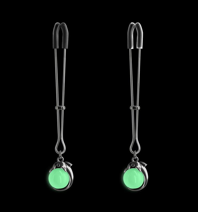 Experience the electrifying allure of Bound Adjustable Nippl... NS Novelties - Bound G1 Pearl Nipple Clamps - Black photo-2