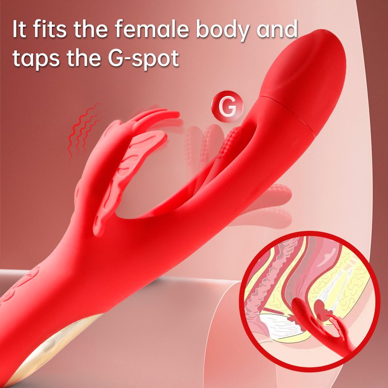 Secwell designed this product as a vibrator with ... Secwell - Butterfly Flicking Rabbit Vibrator - Red photo-5
