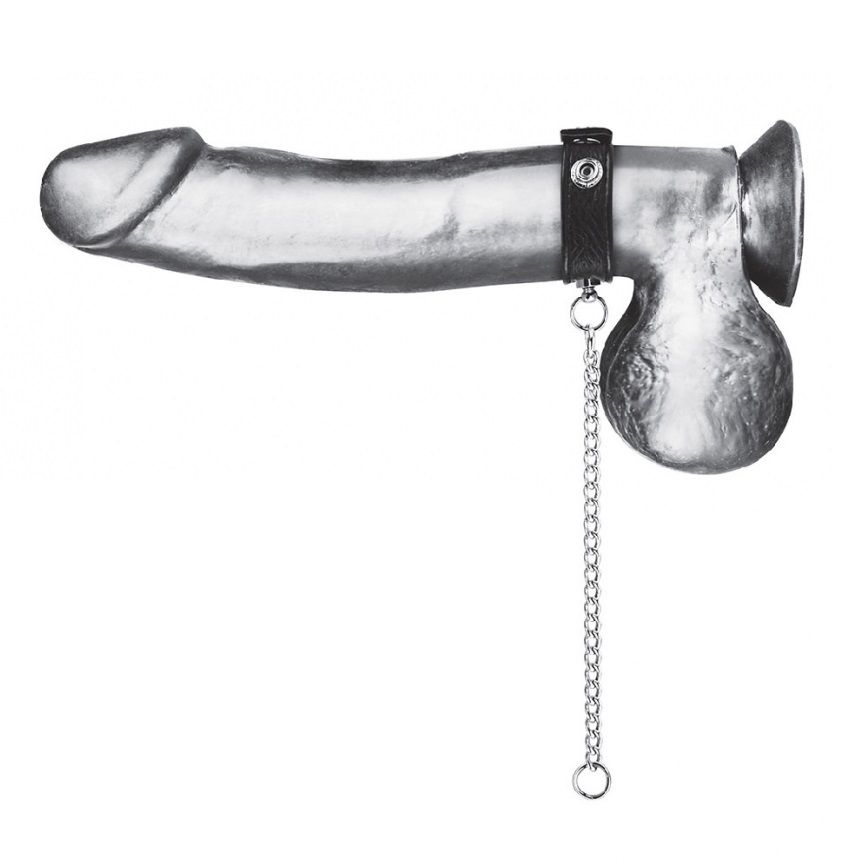 Tempt your lover with this mischievous Snap Cock Ring With L... Blueline - Snap Cock Ring With 12? Leash photo-3