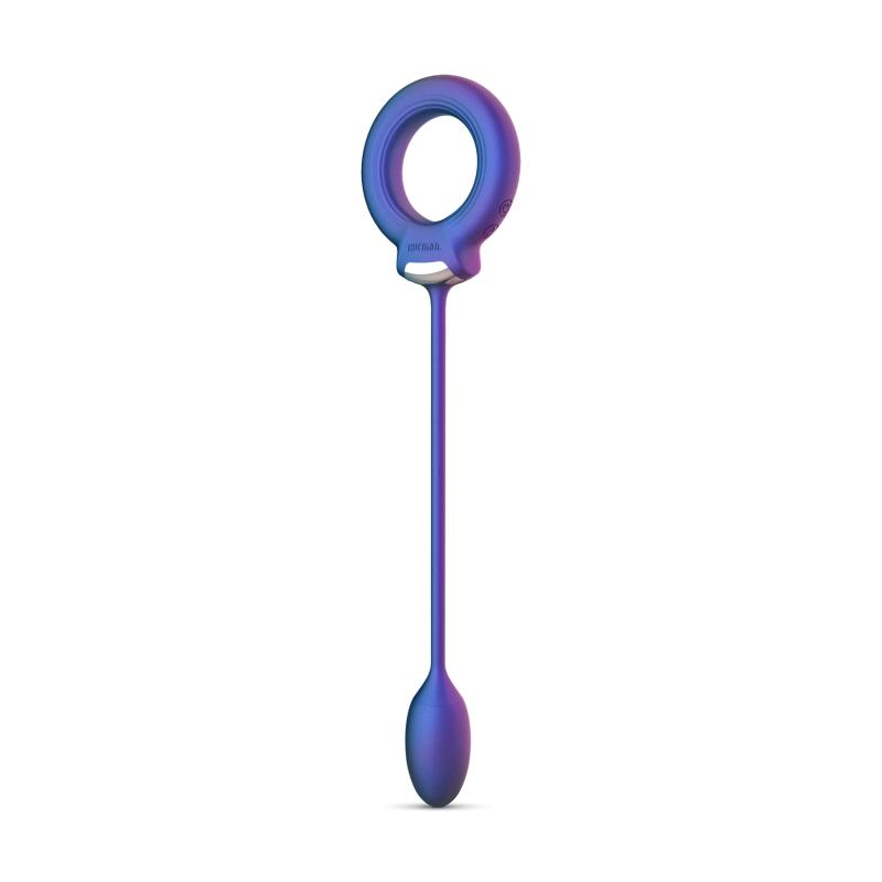 This toy is a must-have addition to your collection because ... Hueman - Cock Ring w Anal Ball - Purple photo-2