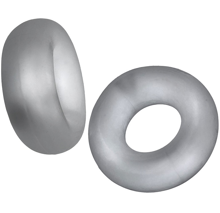 STIFFY 2-pack cockrings 2 non-roll grippy rings designed to ... Hunkyjunk - Stiffy Bulge Rings - Clear photo-2