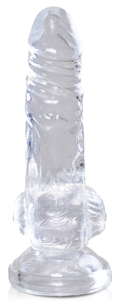 The King Cock Clear 4 in. Dildo combines a translucent dildo... King Cock - 4" Cock w Balls - Clear photo-3