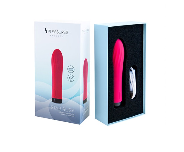 Star Ruby is a cherry colored vibrating bullet that is made ... S Pleasures - Star Ruby Bullet - Pink photo-3
