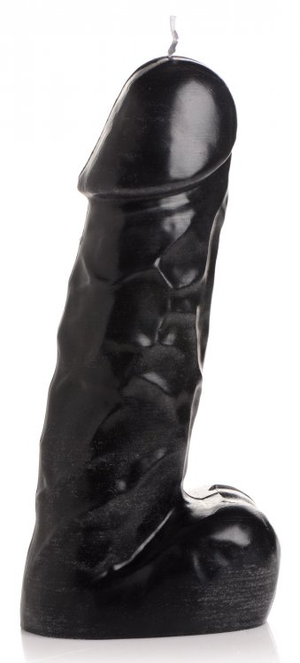 Set the mood with this pecker candle, then blow out the flam... Master Series - Passion Pecker Dick Drip Candle - Black photo-5