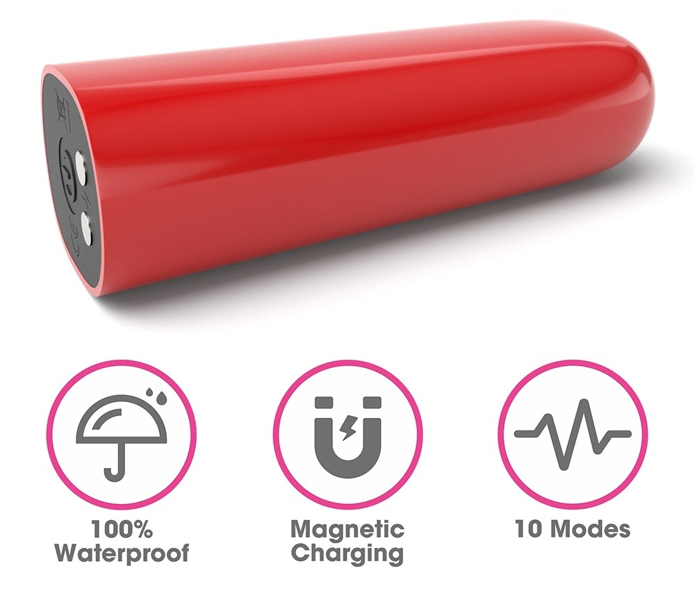 Rechargeable IJOY Bullet Scream is sized to stay at your sid... Lovetoy - IJOY Bullet Scream - Red photo-3