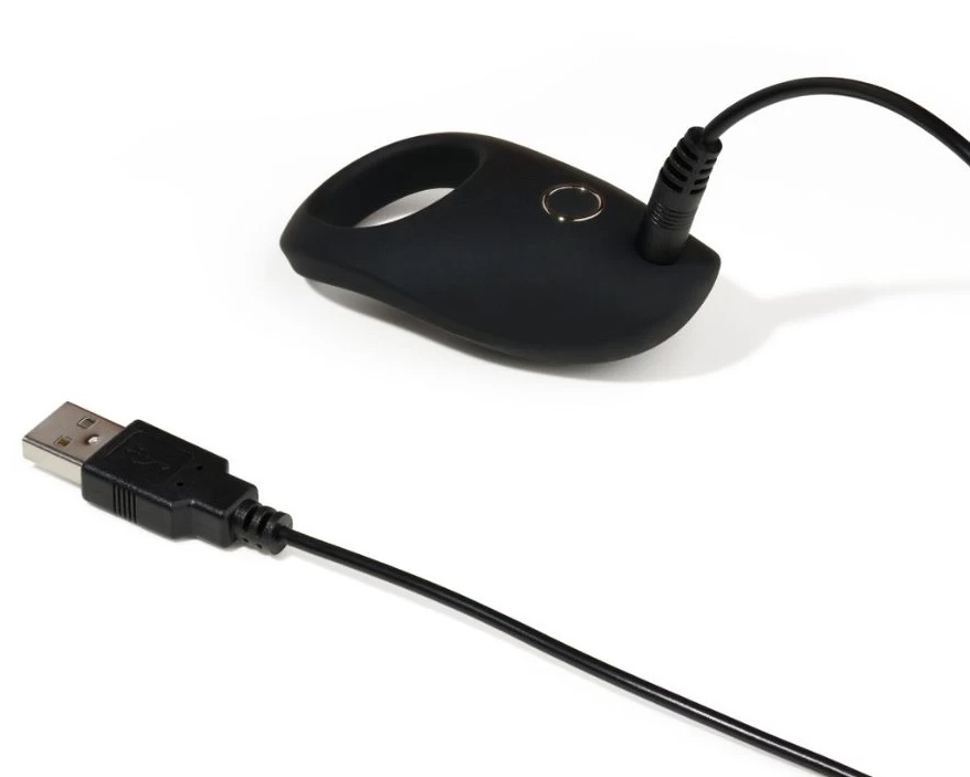 Double the pleasure and double the fun with this vibrating c... So Divine - Joy Vibro Ring - Black photo-4