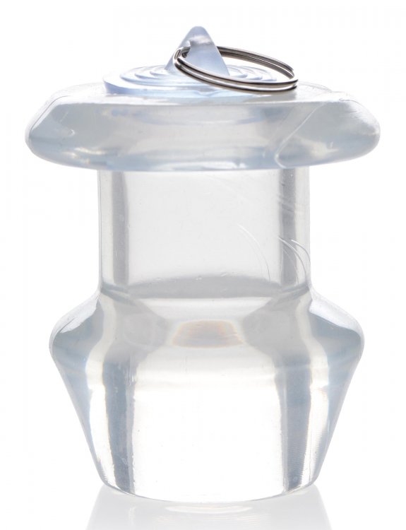 Stretch them open wide and plug them up how you wish! With t... Master Series - Ass Bung Hollow Anal Dilator M - Clear photo-4