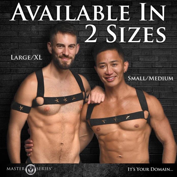 Add some flair to your wardrobe with this comfortable, stret... Master Series - Star Boy Male Harness - Black - S/M photo-8