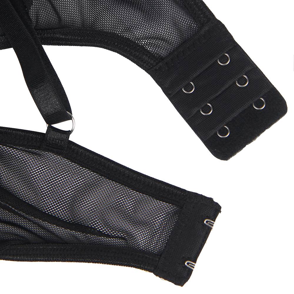 Sexy Black Hollow Out Underwire Bra Design Teddy
Material&... Ohyeah - Hollow Out Restraint Teddy - Black - M photo-10