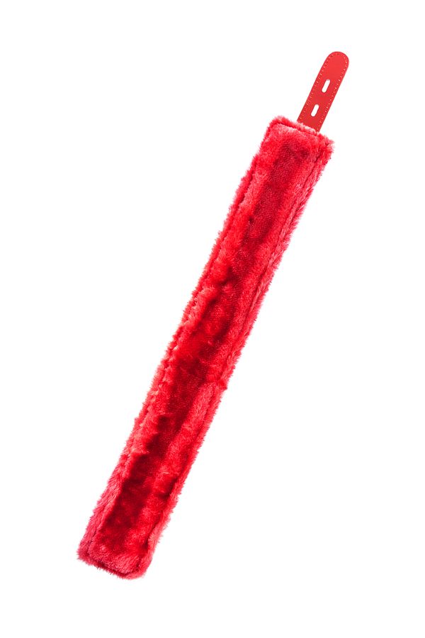Made of genuine leather with velour lining. Nickel-plated fi... Anonymo - Collar w Leash - Red photo-8