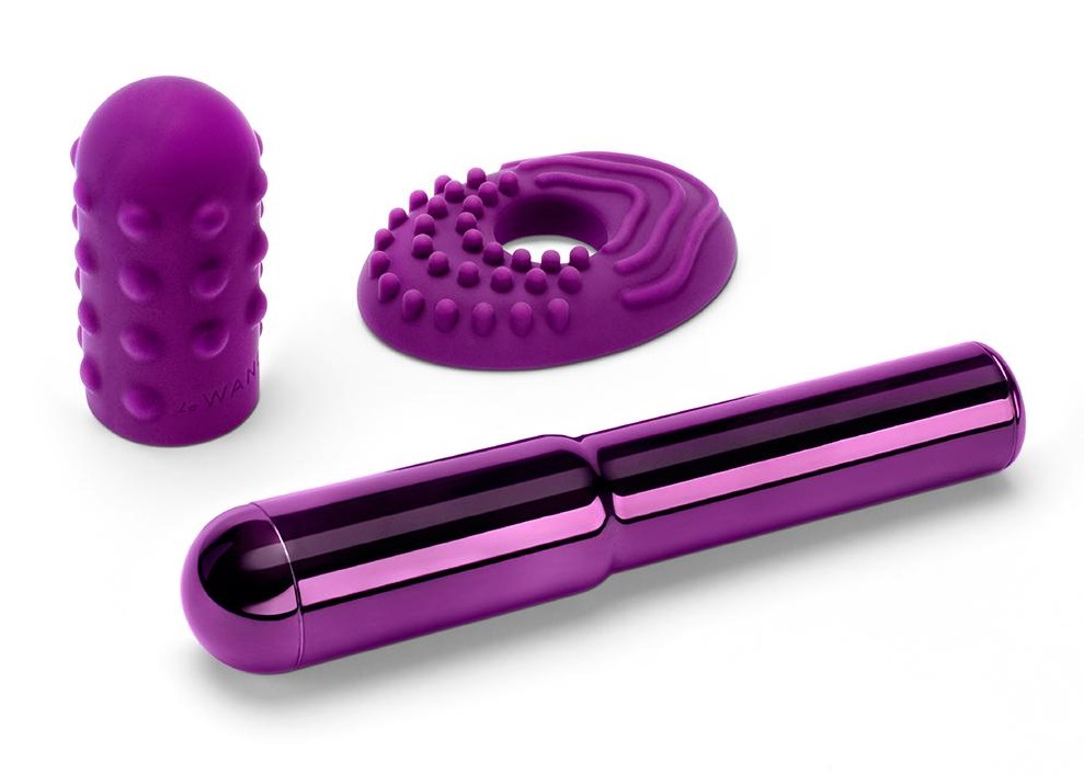 Rechargeable Vibrator With Silicone Textured Ring
Take your... Le Wand - Grand Bullet - Cherry photo-4