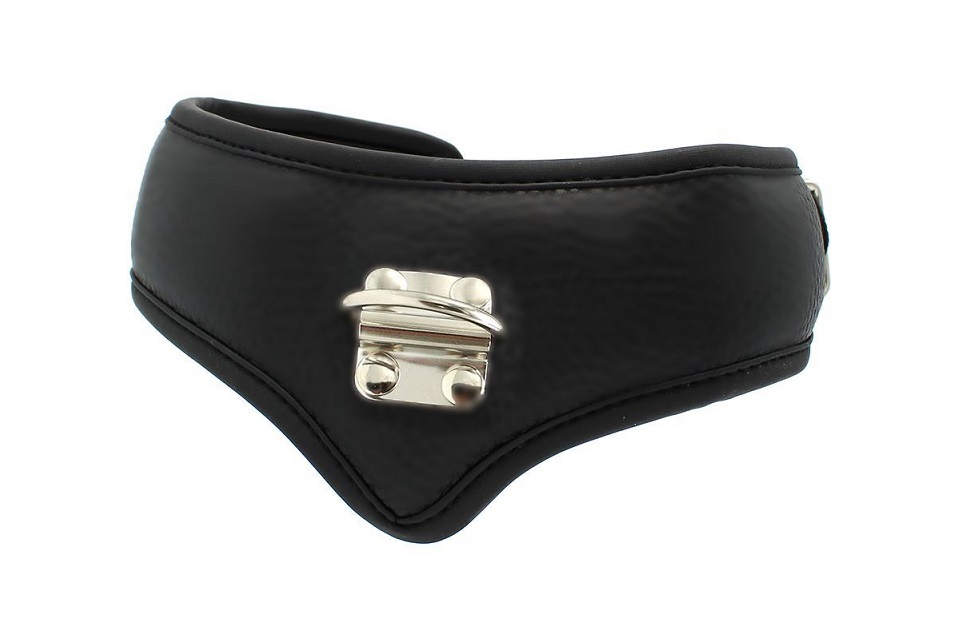This basic Faux Leather Collar comes with a leash that easil... Kiotos - Basic Collar w Leash - Black photo-5