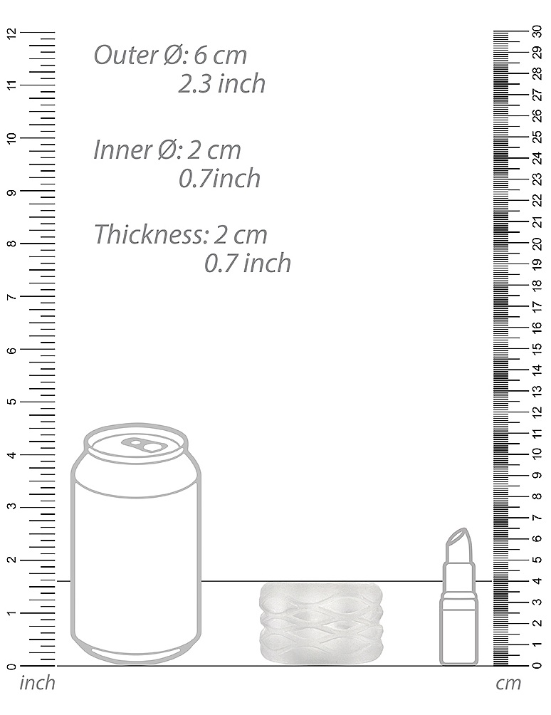 Made from super-smooth and flexible TPE the open-ended mastu... Sono - #93 Reversible Masturbator - Clear photo-4