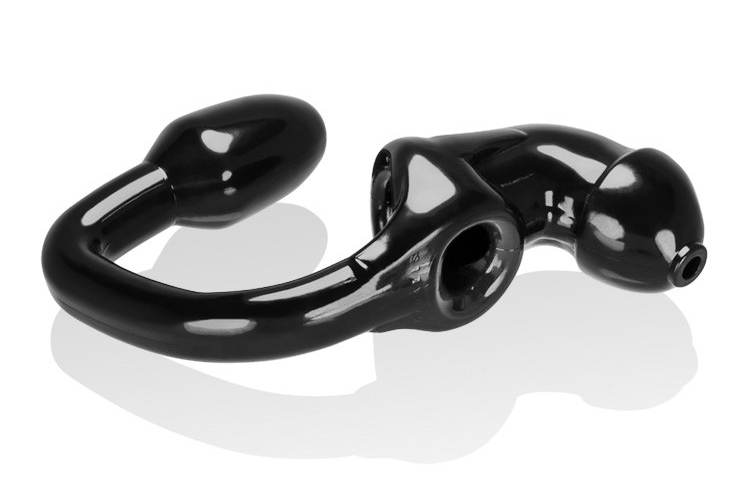 TAILPIPE combines the best-selling COCKLOCK chastity cage wi... Oxballs - Tailpipe Chastity Cock Asslock - Black photo-3