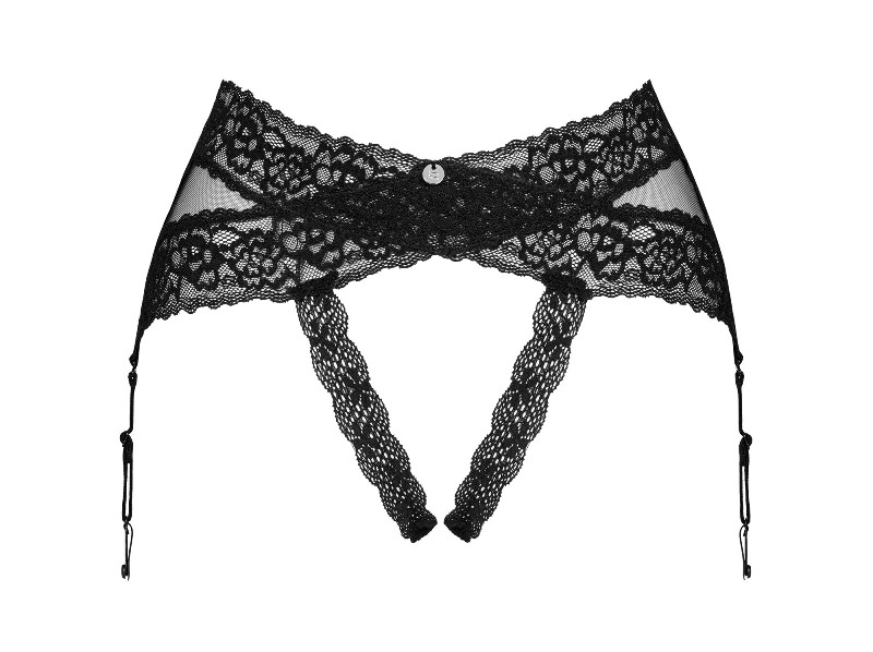 A delicate and sensual garter belt from the Lacrisia collect... Obsessive - Lacrisia Garter Belt - Black - XS/S photo-7
