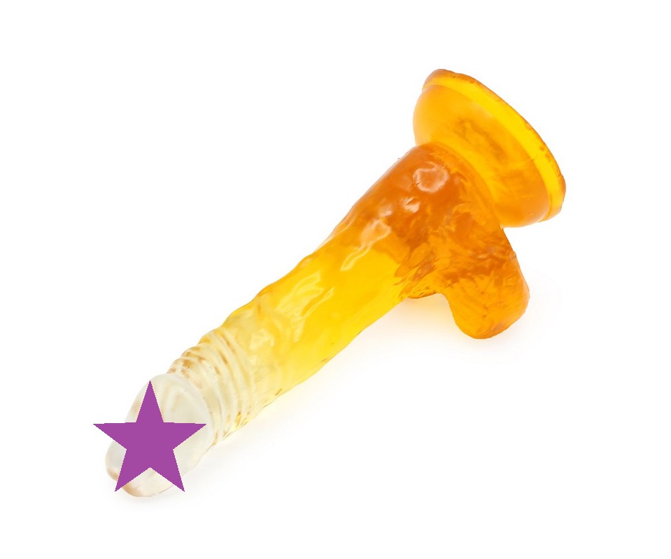 This special transparent dildo has an amazing color mix and ... Kiotos - Realistic Dildo 03 - Yellow photo-2