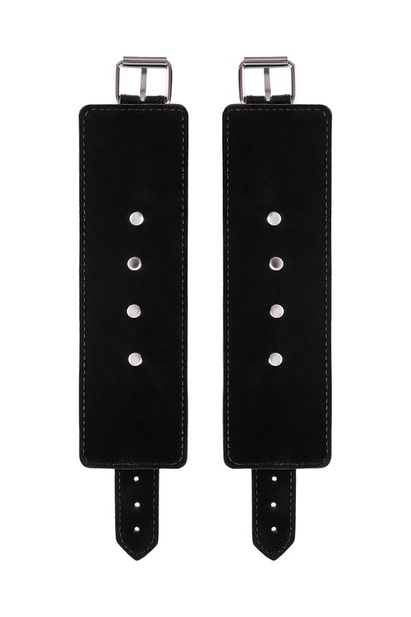Cuffs are made of genuine leather with a velour lining. Nick... Anonymo - Handcuffs - Black photo-10
