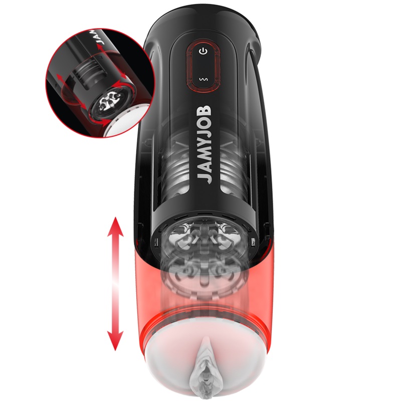 The STORM automatic male pussy-shaped masturbator from the J... Jamyjob - Storm Thrusting Rotating Masturbator photo-6