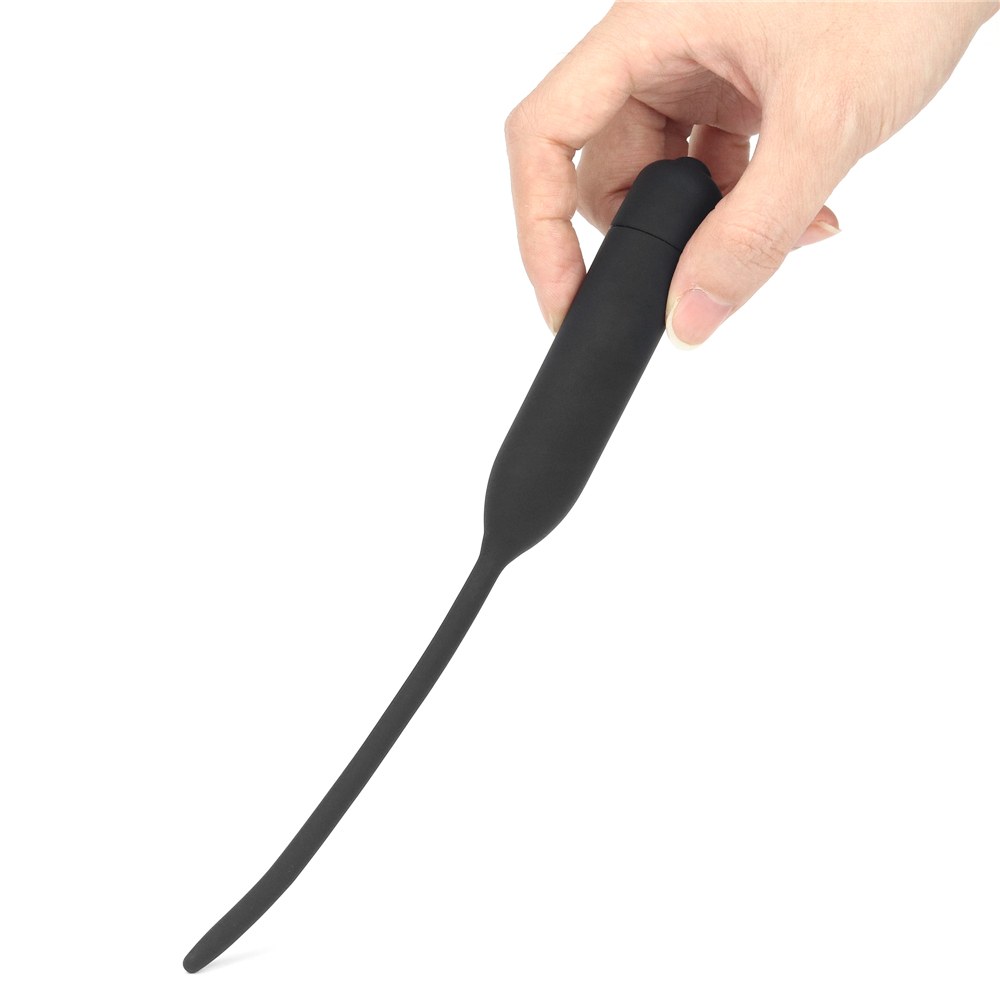 For urethral explorers looking to amp up their play, this 10... Lovetoy - Silicone Vibrating Urethral Dilator - Black photo-5