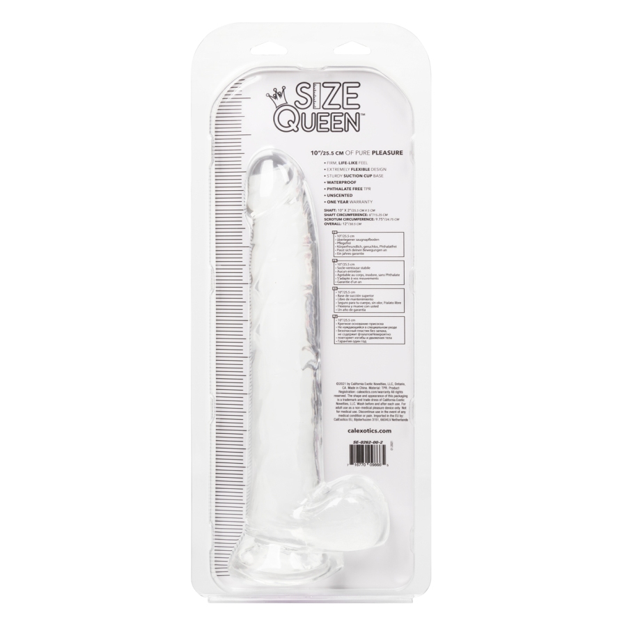 You’re all about the size of your pleasure and the CalExotic... CEN - Size Queen 10" Dildo - Clear photo-11