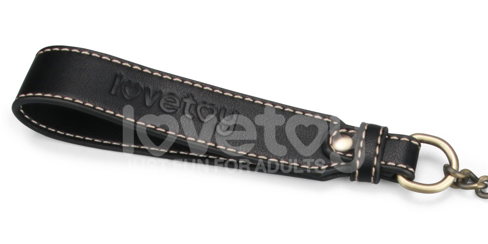 Immerse yourself in a blend of luxury and rustic charm with ... Lovetoy - Rebellion Reign Collar w Leash - Black photo-8