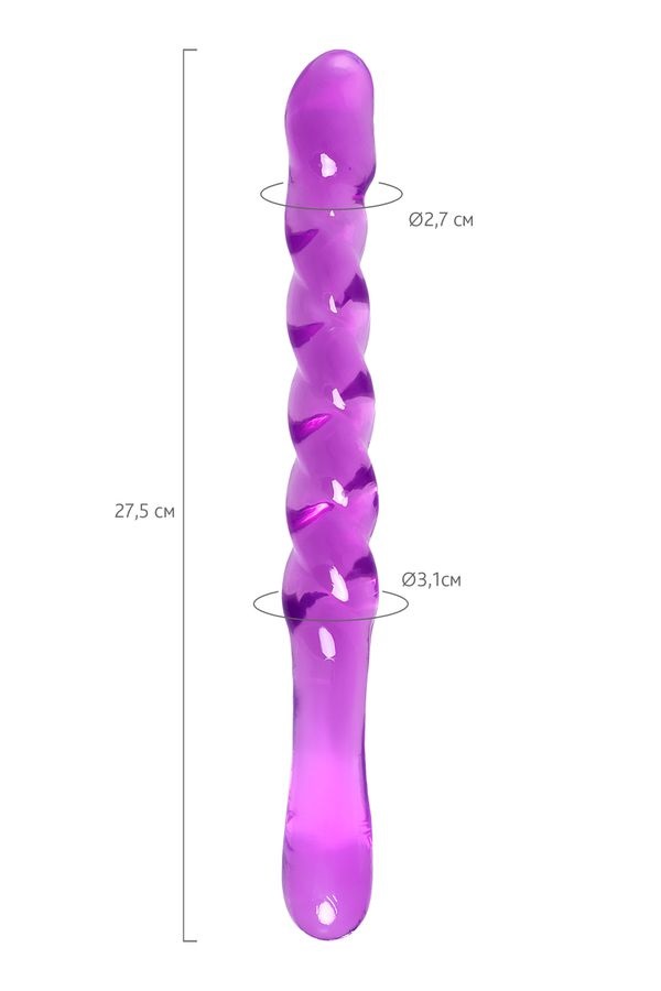 Tanza double-sided dildo is an interesting toy that opens up... A-Toys - Tanza Double Dildo - Purple photo-12