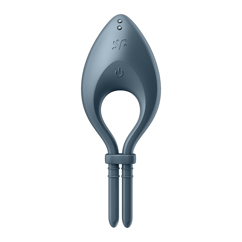 Made from silicone, the size-adjustable Satisfyer Bullseye r... Satisfyer - Bullseye Ring - Dark Blue photo-3
