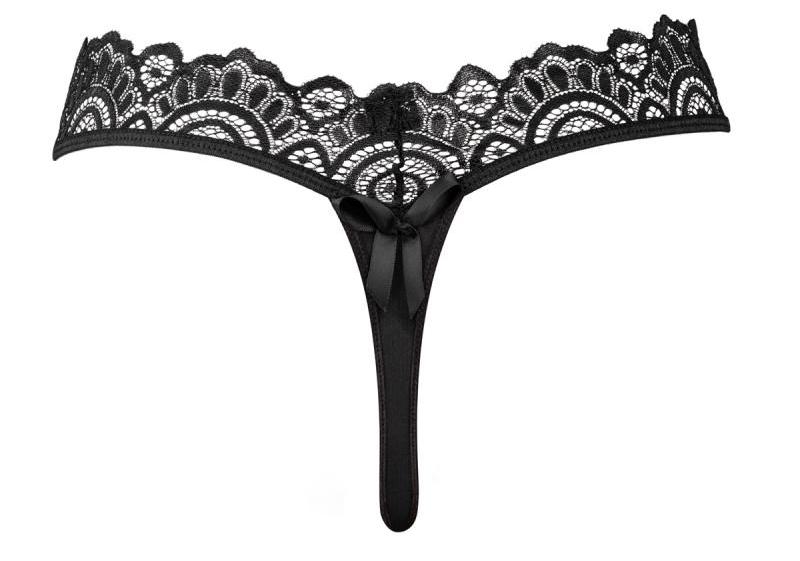 Make your lingerie collection even more complete with this b... Underneath - Coco Thong Set 3 pcs - Black - L/XL photo-3