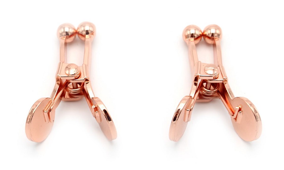 Introducing our Nipple Clamps with Ball Tips in Rose Gold – ... Kiotos - Ball Tip Nipple Clamps - Rose Gold photo-5