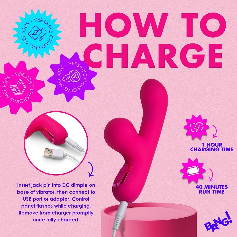 Elevate your pleasure with the G-Spot Rabbit Vibrator. Exper... Bang! - G-Spot Rabbit Vibrator - Pink photo-8