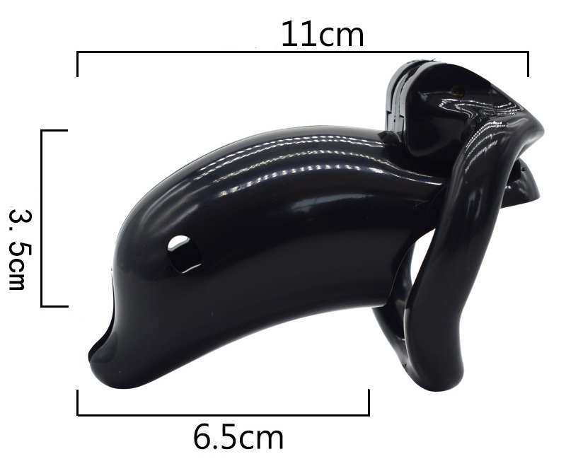 Total high: 110mm &... FAAK - Long Dolphin Chastity Cage - Blue photo-7