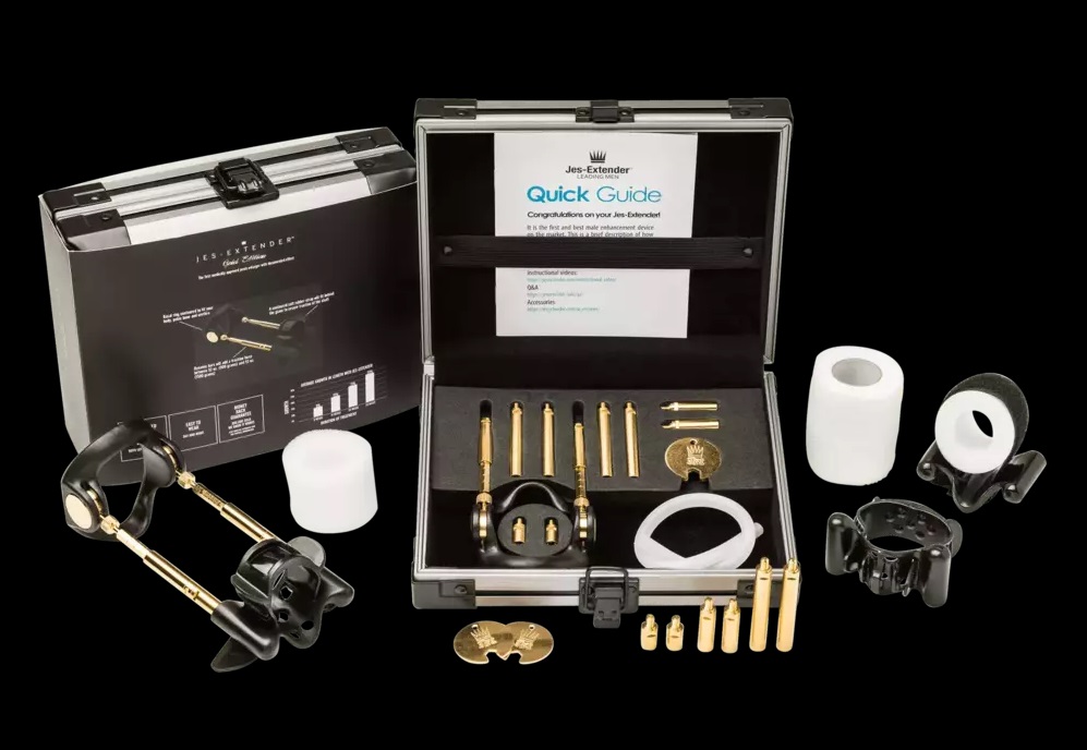 Made from 24-carat gold, the Jes Extender Gold is one of the... Jes-Extender - Gold Standard Penis Enlarger photo-9