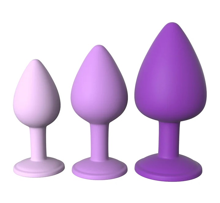 She knew it was the right time for her to surprise her lover... Pipedream - Her Little Gems Anal Set - Purple photo-3