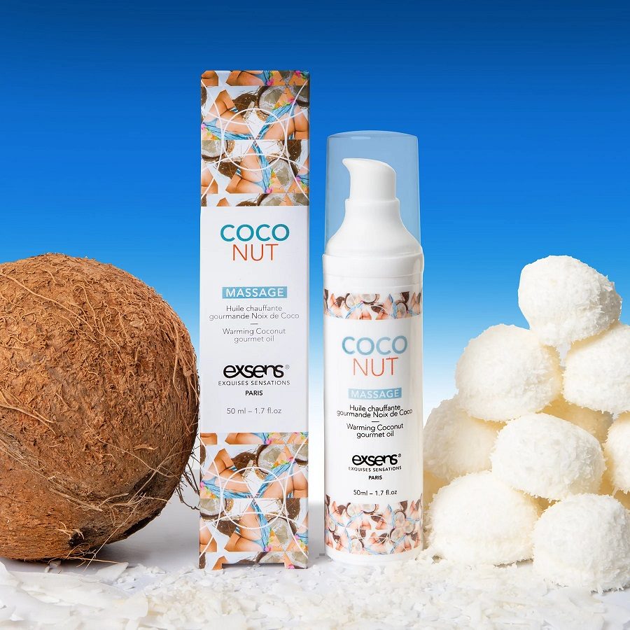 This edible intimate massage oil with warming effect has bee... Exsens - Coconut Warming Massage Oil - 50ml photo-2
