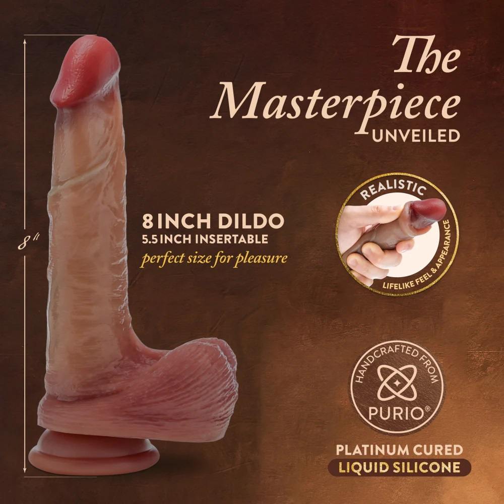 Discover your sexual enlightenment with DaVinci, the 8-inch ... Renaissance - DaVinci Sliding Skin Dildo 20cm - Tan photo-7