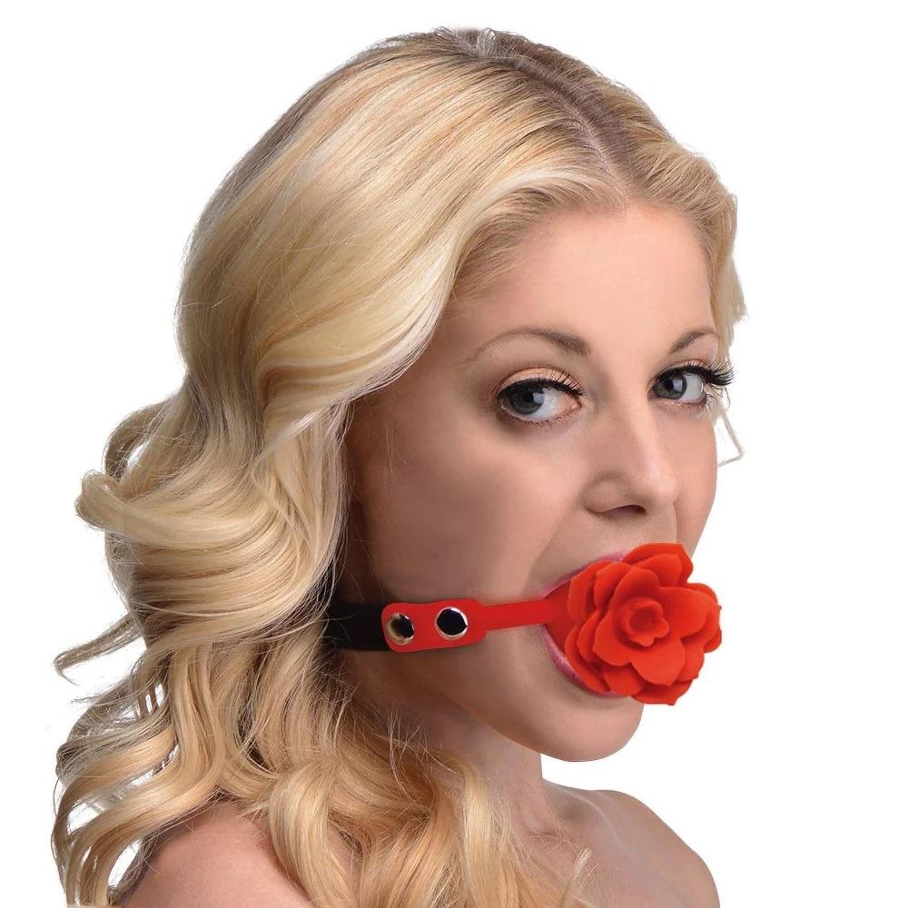 Roses are always a romantic gift, especially the red ones. A... Master Series - Blossom Rose Gag - Red photo-2