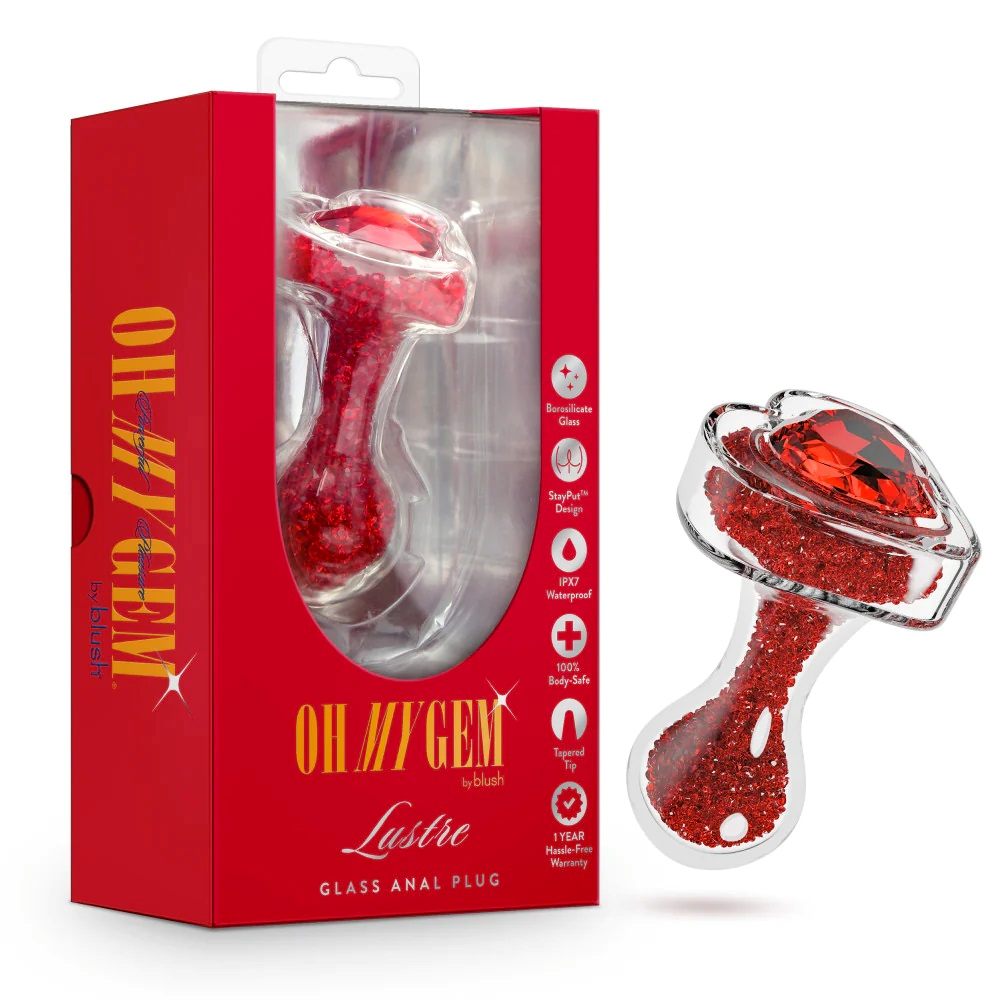 Radiate beauty with Oh My Gem Lustre, a luxurious anal plug ... Oh My Gem - Lustre Butt Plug - Red photo-14