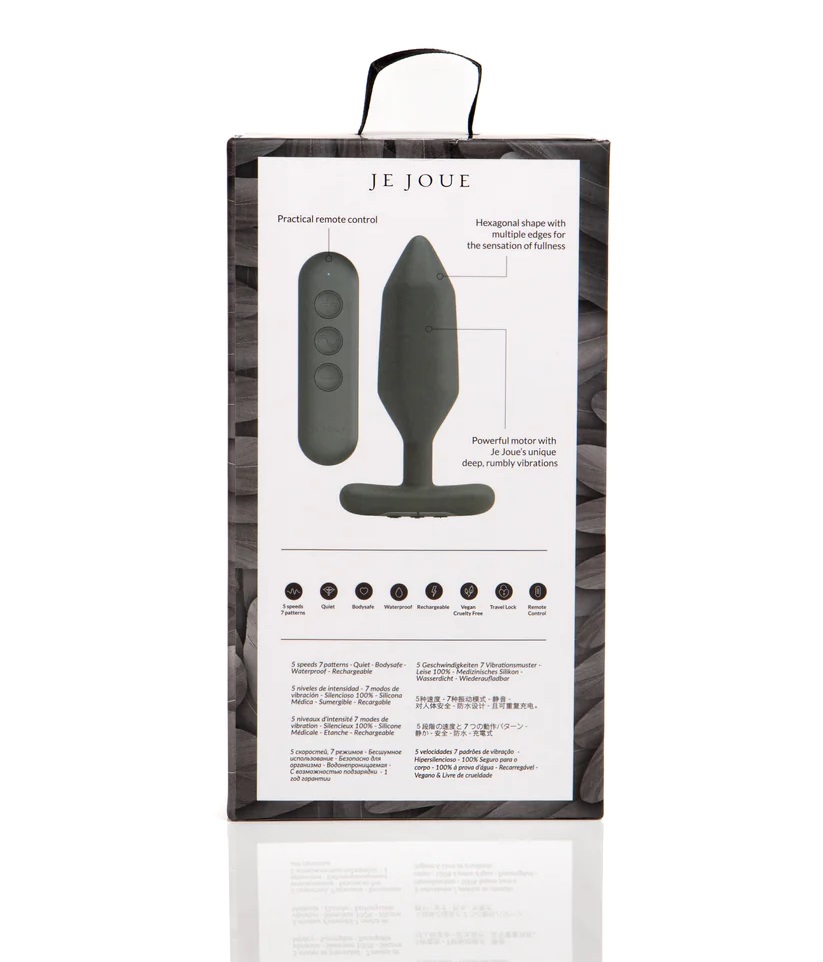 The Onyx butt vibrator is designed for its weighted fulfilli... Je Joue - Onyx Vibro Butt Plug - Black photo-14