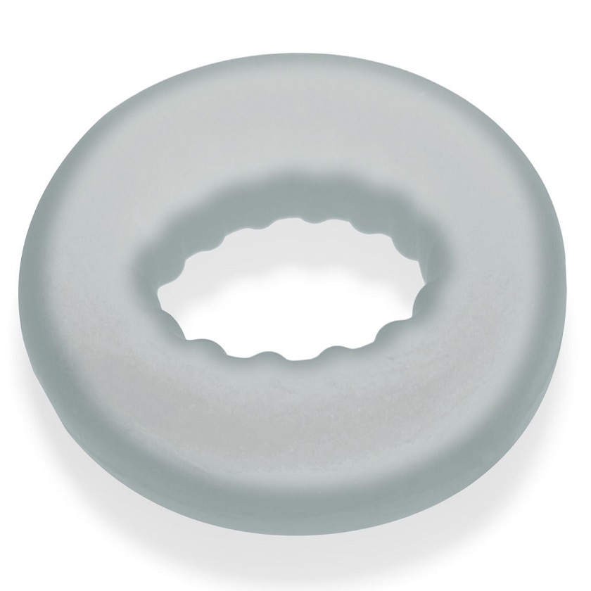AXIS comfort cockring with inner ribs for a grippier bigger ... Oxballs - AXIS Rib Griphold Cockring - Clear Ice photo-4