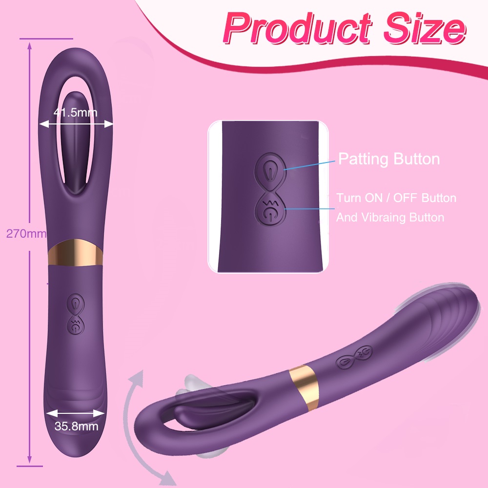 10 Kinds of vibration
10 Kinds of Flicking
Magnet Rechargea... Secwell - Lisa Flicking Dual Vibrator - Purple photo-8